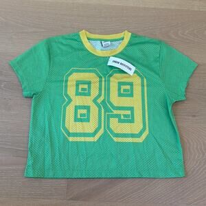 Urban Outfitters 89 Baby Tee Size L Green Yellow